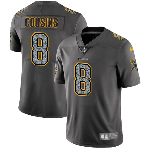Minnesota Vikings #8 Limited Kirk Cousins Gray Static Nike NFL Men Jersey Vapor Untouchable